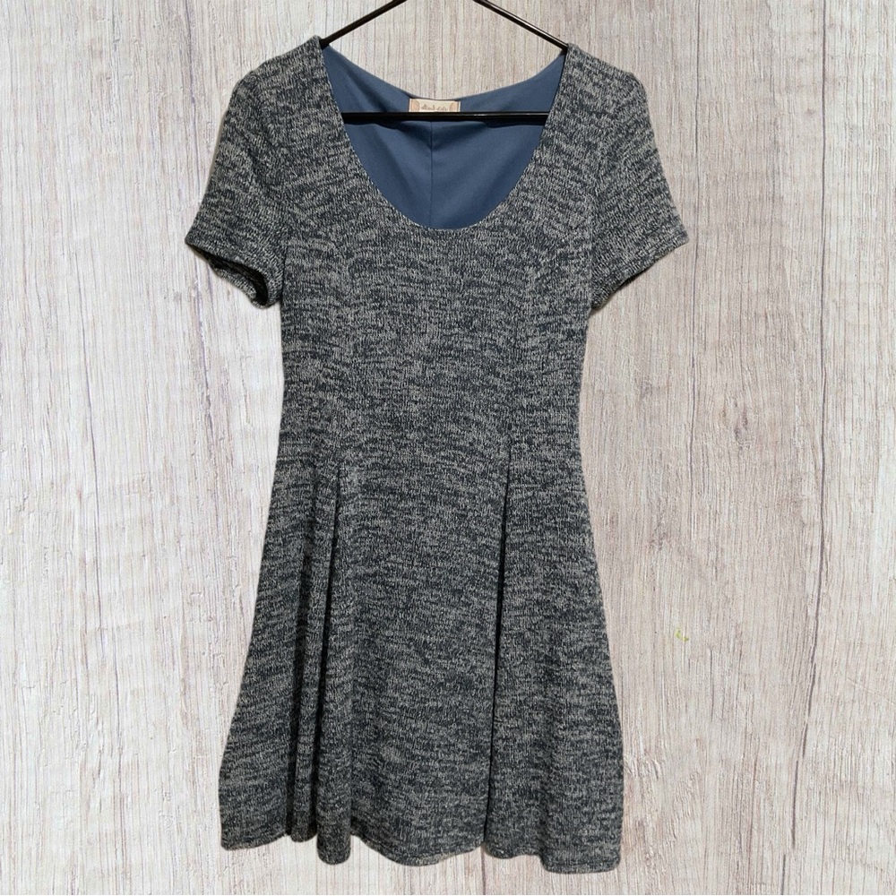 Altar’d State Women’s Knit Dress Heather Blue Short‎ Sleeve